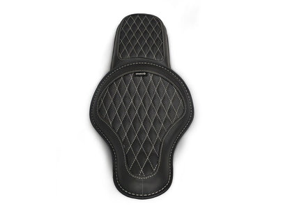 For Royal Enfield Classic 650 Genuine Leather Front & Rear Seat Black Color