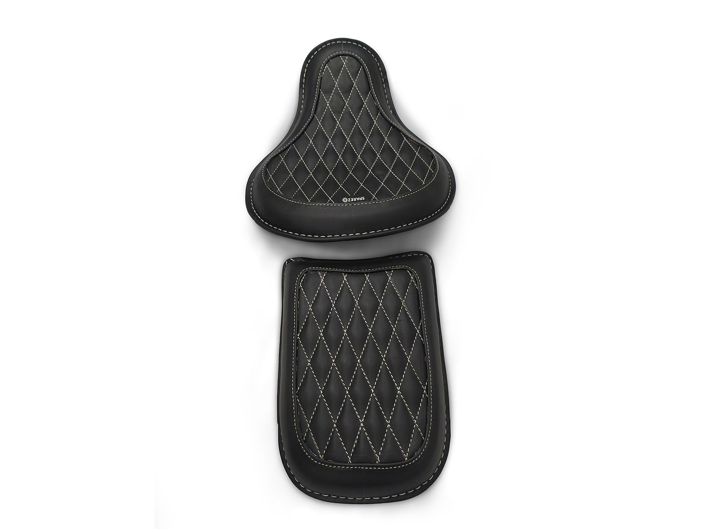 For Royal Enfield Classic 650 Genuine Leather Front & Rear Seat Black Color