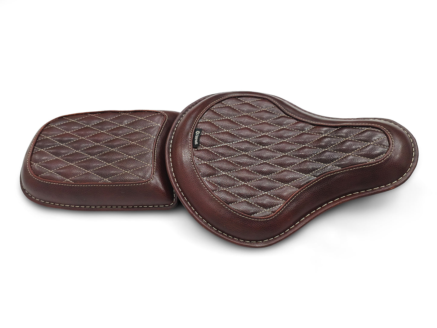 For Royal Enfield Classic 650 Genuine Leather Front & Rear Seat Antique Brown