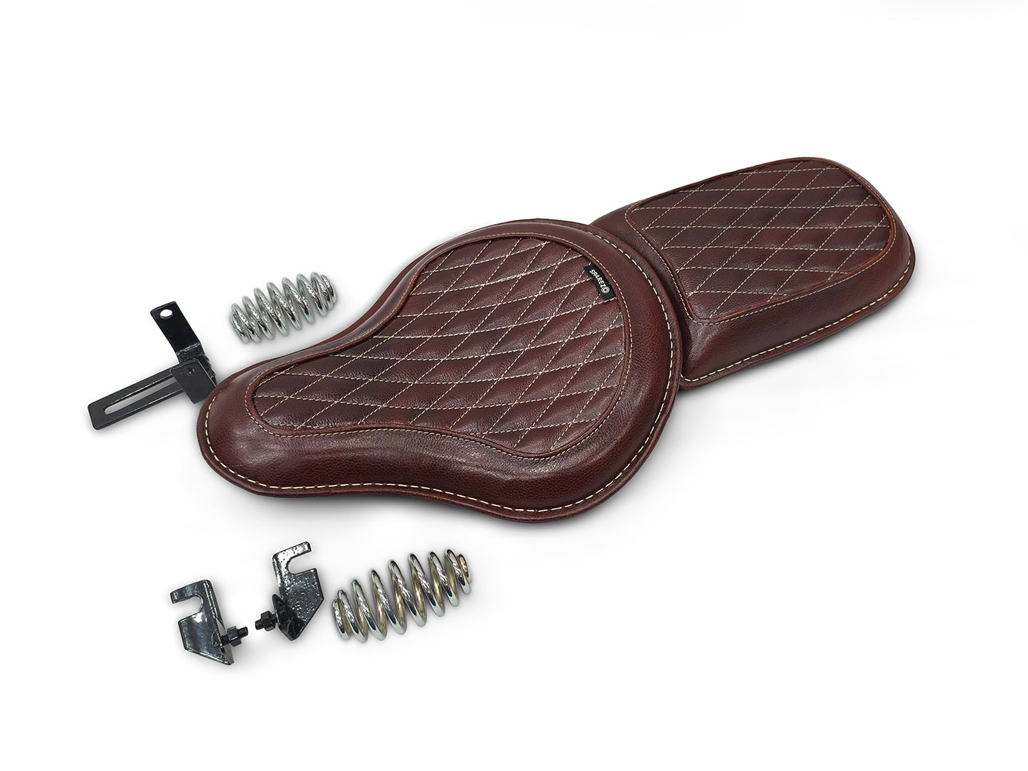 For Royal Enfield Classic 650 Genuine Leather Front & Rear Seat Antique Brown