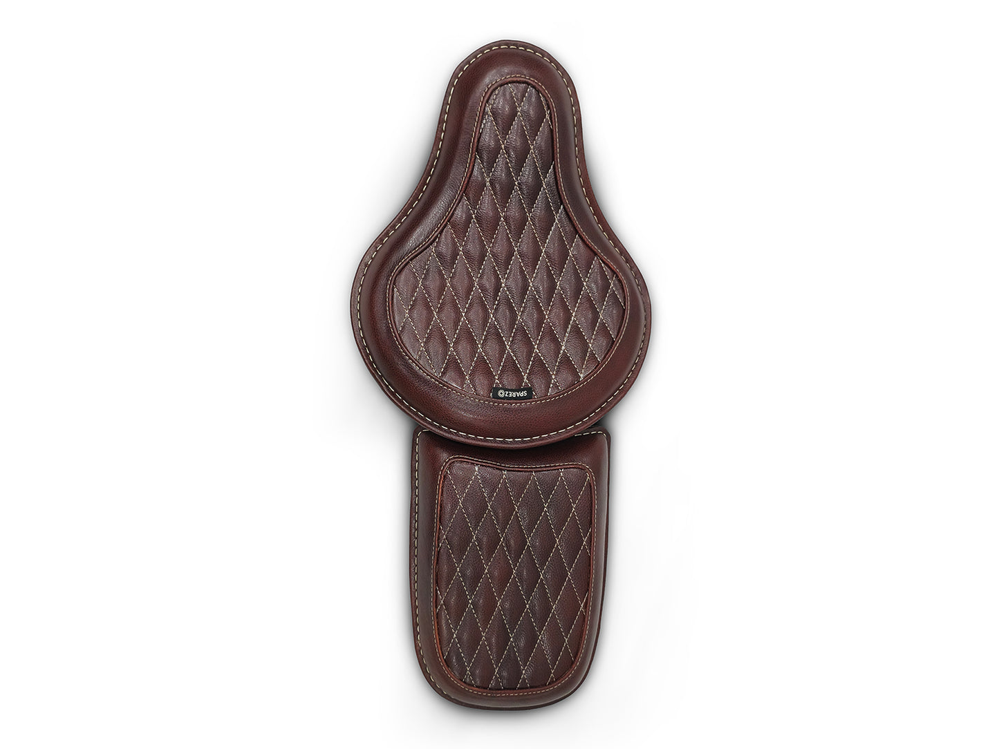 For Royal Enfield Classic 650 Genuine Leather Front & Rear Seat Antique Brown
