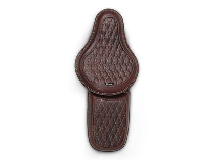 For Royal Enfield Classic 650 Genuine Leather Front & Rear Seat Antique Brown