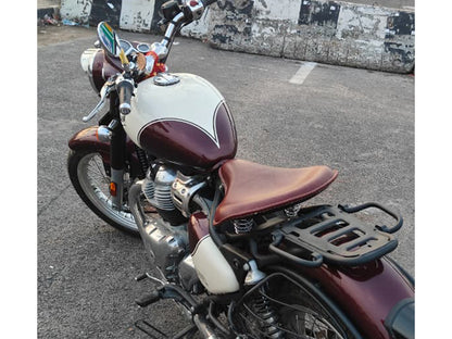 For Royal Enfield Classic 650 Front Rider American Type Solo Seat Antique Brown
