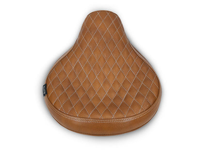 For Royal Enfield Classic 650 Genuine Leather Front Rider Seat Tan Color
