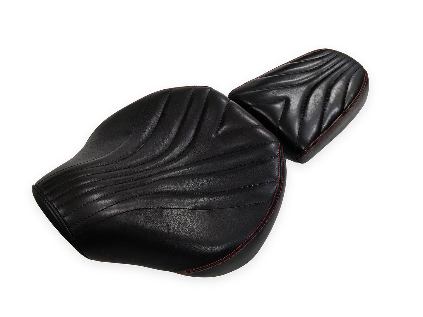 For Royal Enfield Classic 650 Genuine Leather Front & Rear Seat Black