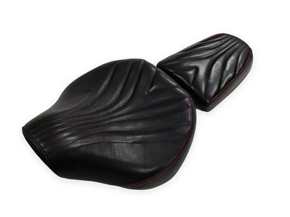 For Royal Enfield Classic 650 Genuine Leather Front & Rear Seat Black