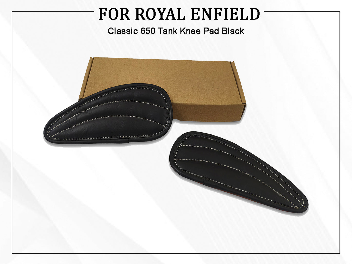 For Royal Enfield Classic 650 Tank Knee Pad Black Color D1