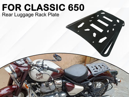 Fit For Royal Enfield Classic 650 Vermillion Solo Rack / Plate Black