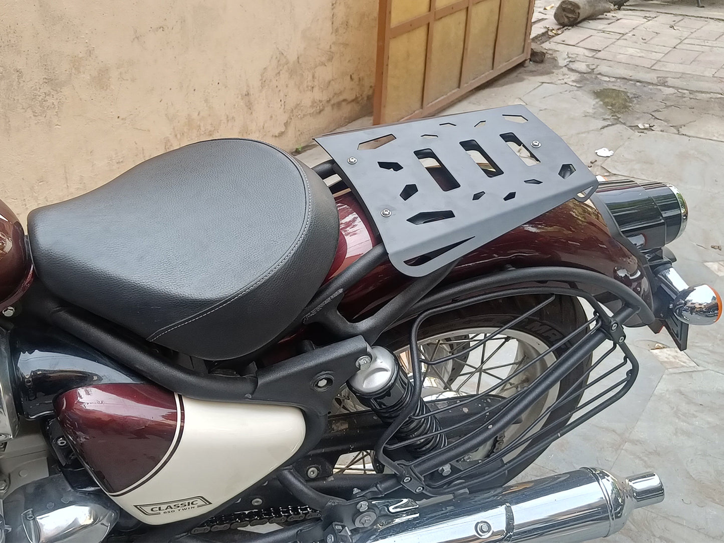 Fit For Royal Enfield Classic 650 Vermillion Solo Rack / Plate Black