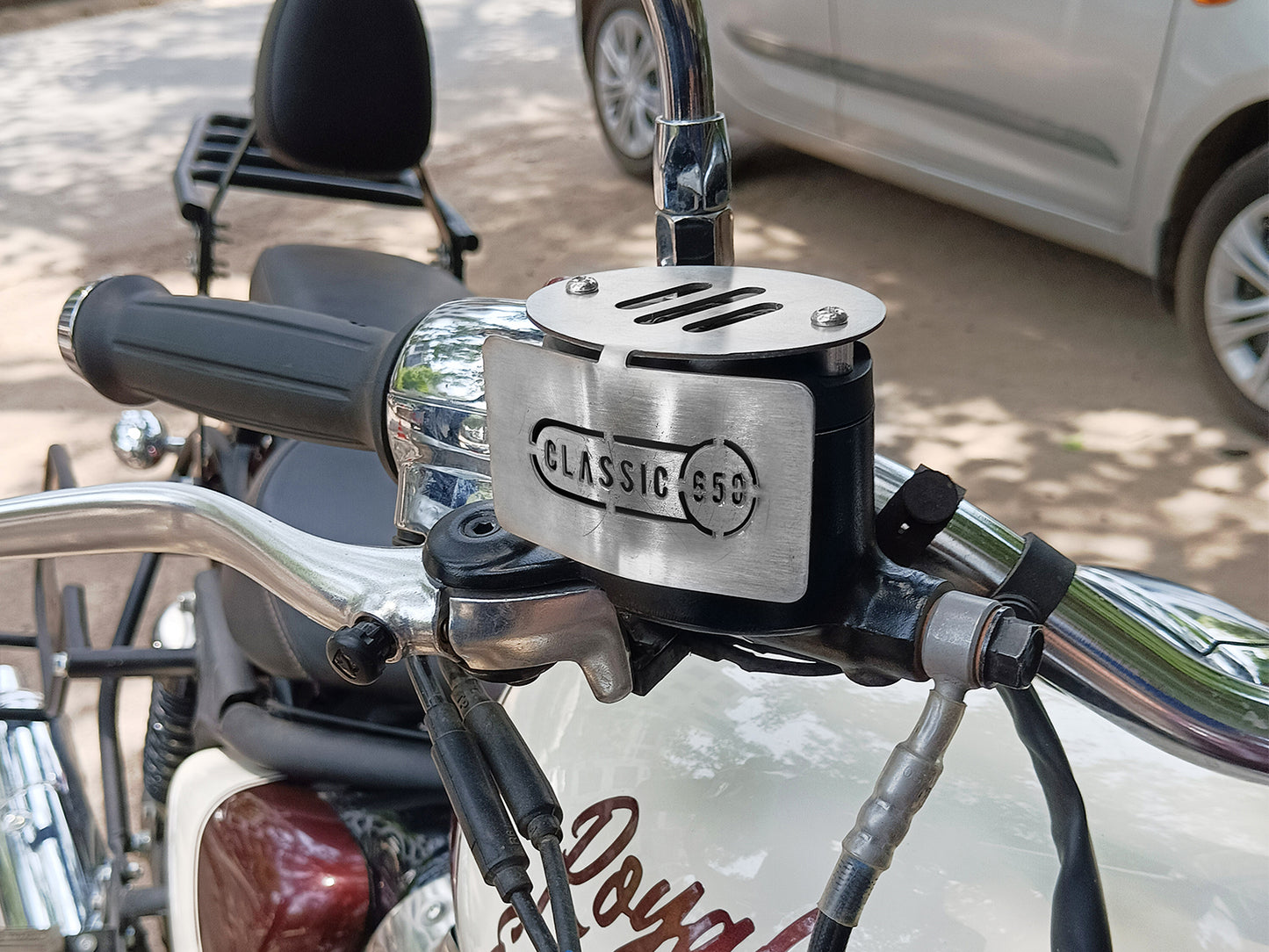 For Royal Enfield Classic 650 3 Pcs Accessories Combo Pack Silver CP-2