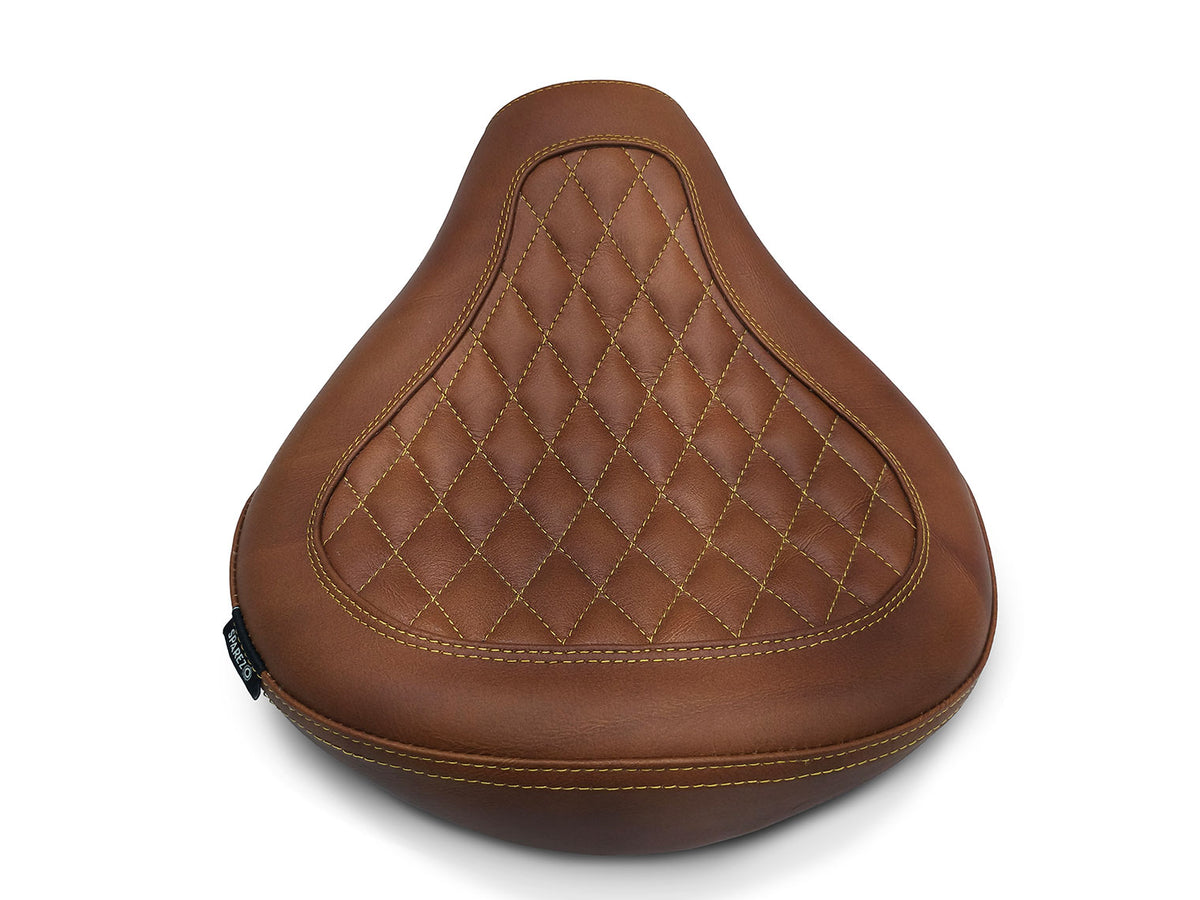 Fit For Royal Enfield Shotgun 650 Genuine Leather Front Rider Seat Brown D1