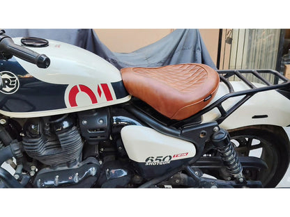 Fit For Royal Enfield Shotgun 650 Genuine Leather Front Rider Seat Brown D2