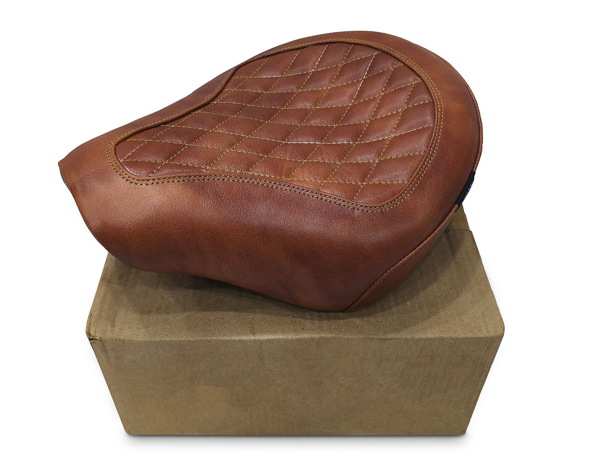Fit For Royal Enfield Shotgun 650 Genuine Leather Front Rider Seat Brown D2