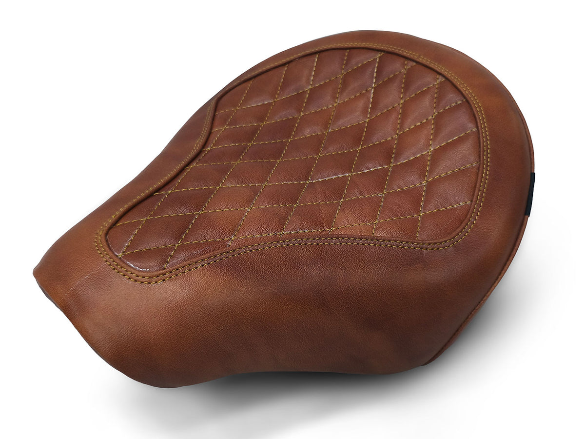 Fit For Royal Enfield Shotgun 650 Genuine Leather Front Rider Seat Brown D2