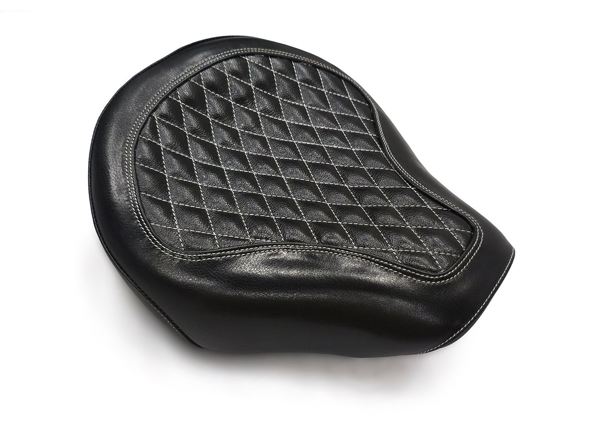 For Royal Enfield Shotgun 650 Genuine Leather Front Rider Seat Glossy Black D4