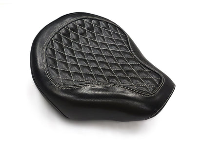 For Royal Enfield Shotgun 650 Genuine Leather Front Rider Seat Glossy Black D4