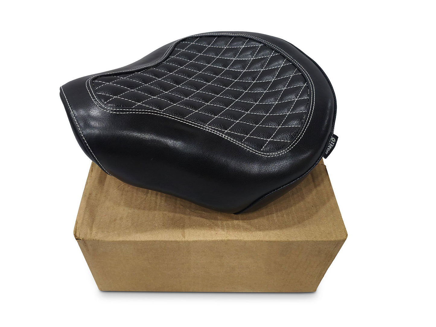 For Royal Enfield Shotgun 650 Genuine Leather Front Rider Seat Glossy Black D4