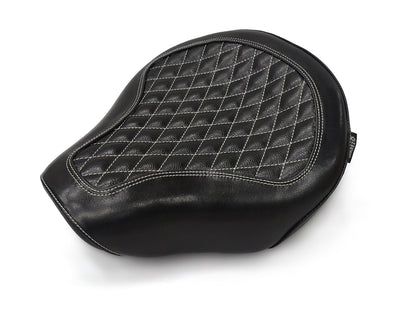 For Royal Enfield Shotgun 650 Genuine Leather Front Rider Seat Glossy Black D4
