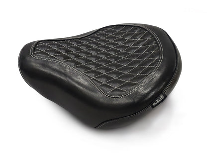 For Royal Enfield Shotgun 650 Genuine Leather Front Rider Seat Glossy Black D4