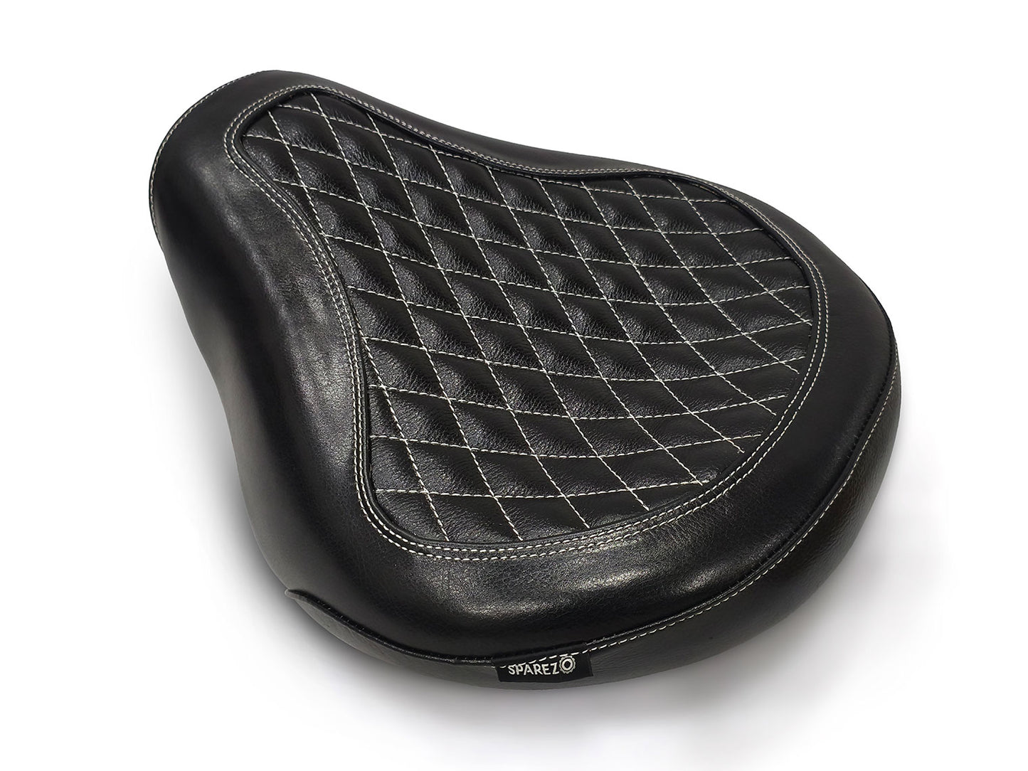 For Royal Enfield Shotgun 650 Genuine Leather Front Rider Seat Glossy Black D4