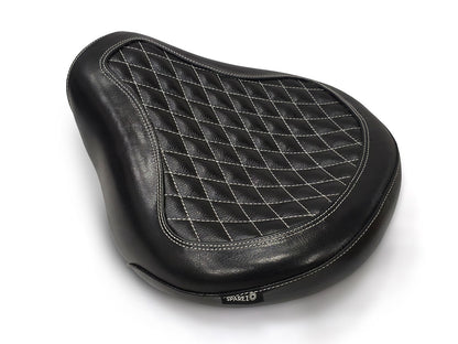 For Royal Enfield Shotgun 650 Genuine Leather Front Rider Seat Glossy Black D4