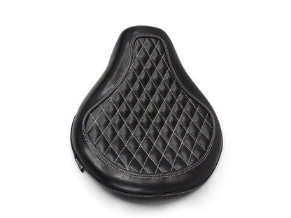 For Royal Enfield Shotgun 650 Genuine Leather Front Rider Seat Glossy Black D4