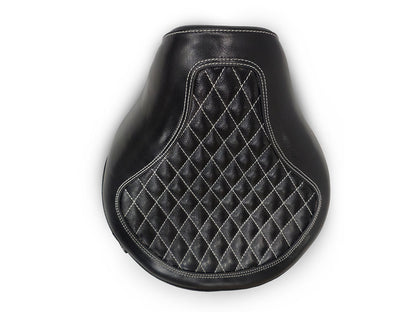 For Royal Enfield Shotgun 650 Genuine Leather Front Rider Seat Glossy Black D4