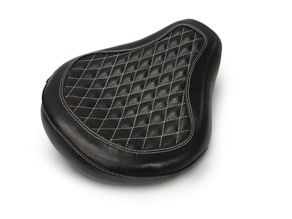 For Royal Enfield Shotgun 650 Genuine Leather Front Rider Seat Glossy Black D4
