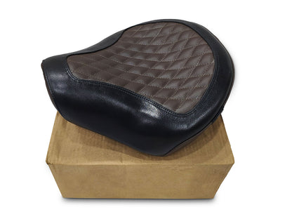 For Royal Enfield Shotgun 650 Genuine Leather Front Rider Seat Black & Brown D5