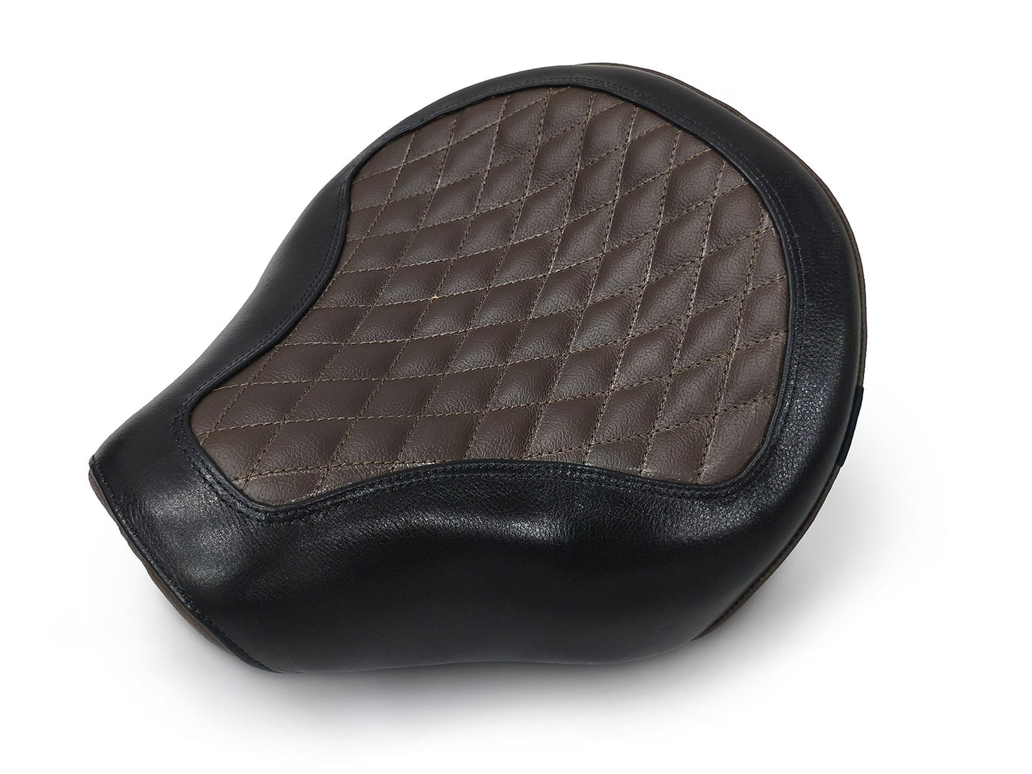 For Royal Enfield Shotgun 650 Genuine Leather Front Rider Seat Black & Brown D5