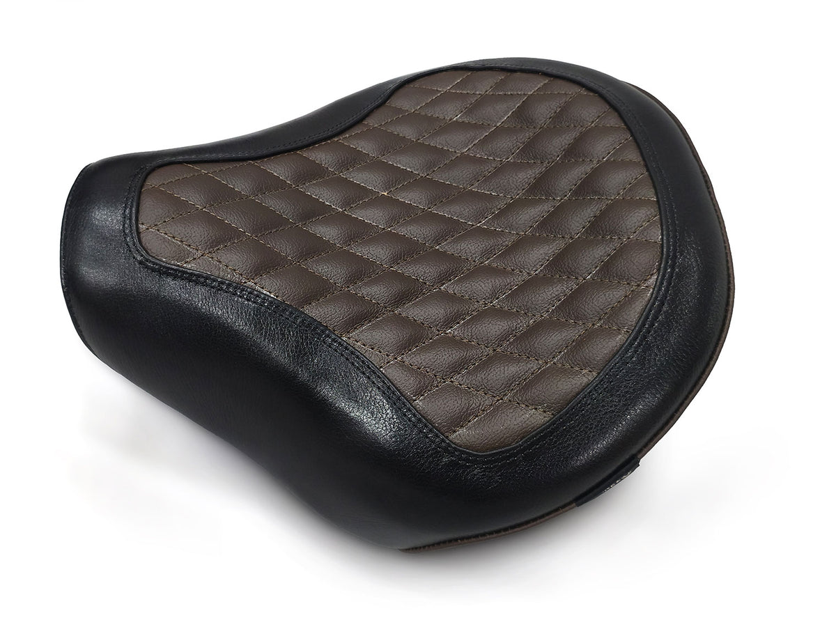 For Royal Enfield Shotgun 650 Genuine Leather Front Rider Seat Black & Brown D5