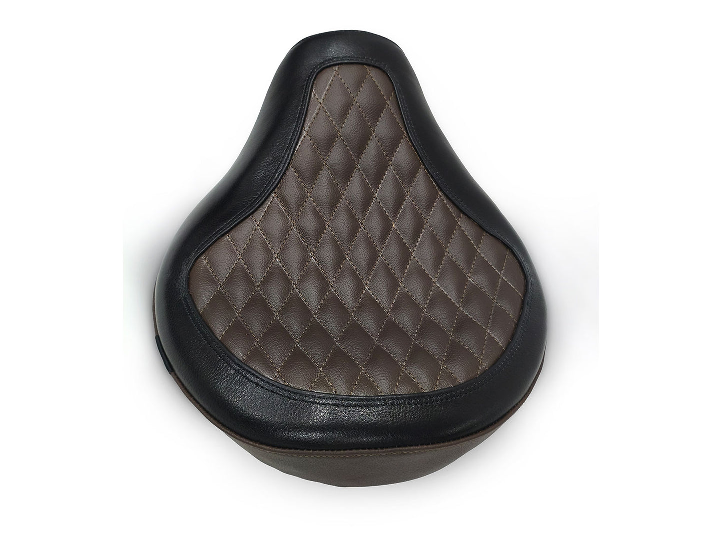 For Royal Enfield Shotgun 650 Genuine Leather Front Rider Seat Black & Brown D5