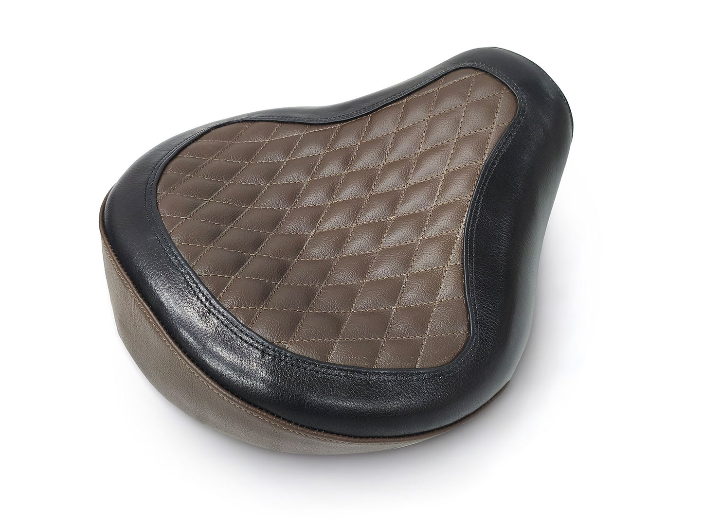 For Royal Enfield Shotgun 650 Genuine Leather Front Rider Seat Black & Brown D5