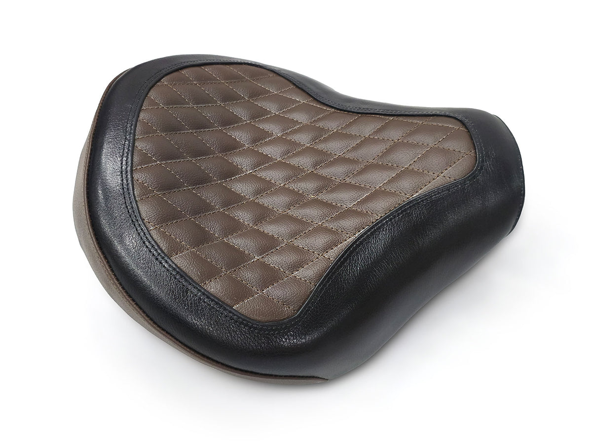 For Royal Enfield Shotgun 650 Genuine Leather Front Rider Seat Black & Brown D5