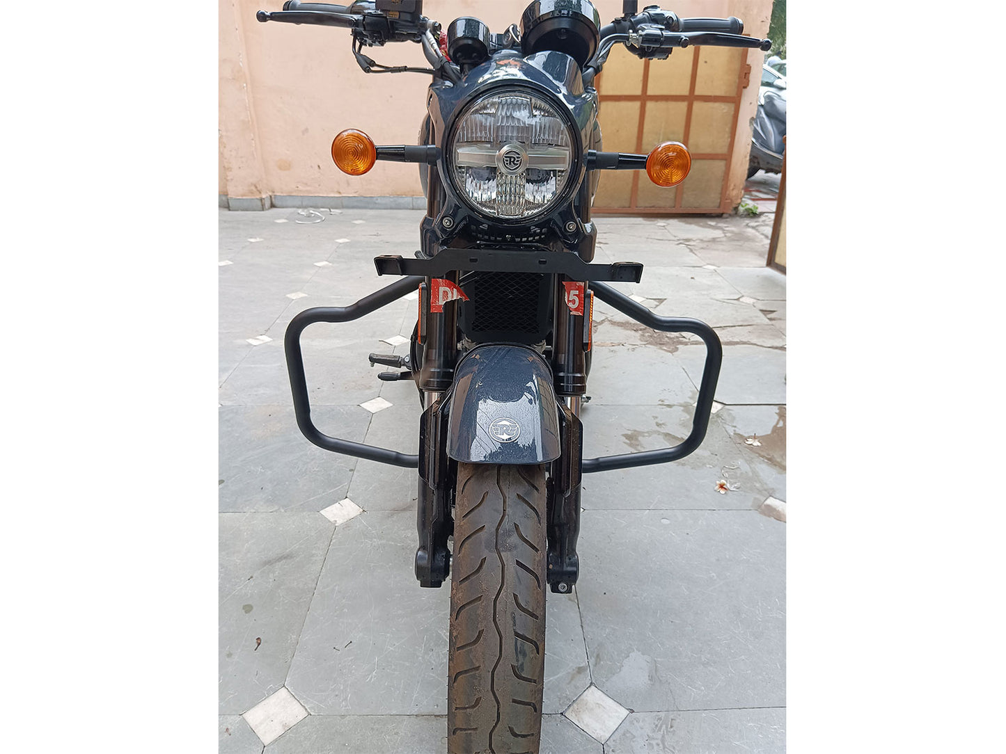 For Royal Enfield Shotgun 650 Black Tapi-Octa Large Engine Guard