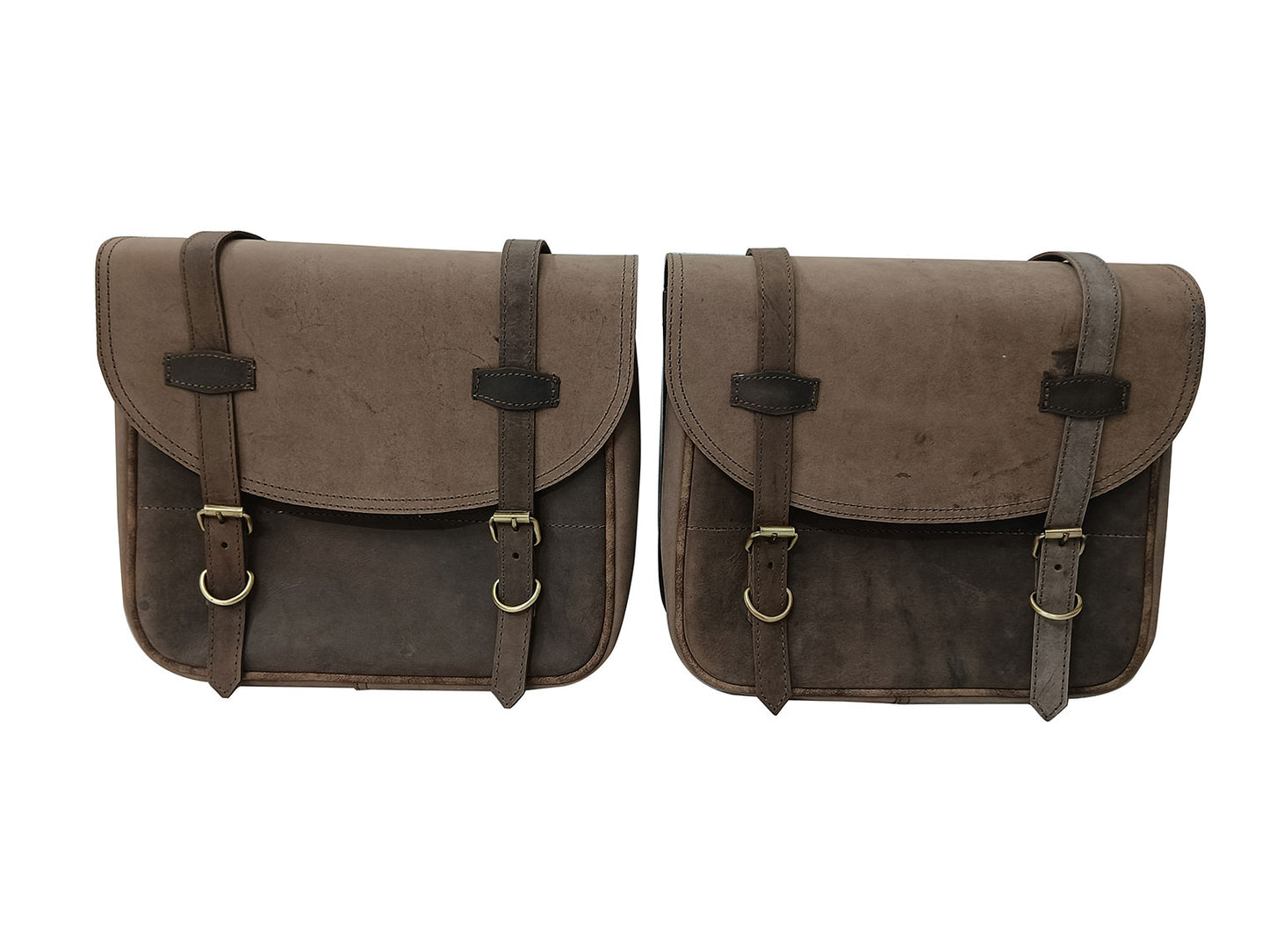 For Royal Enfield Shotgun 650 Leather Tobacco Color Bags & Pannier Mounting