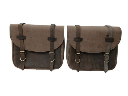 For Royal Enfield Shotgun 650 Leather Tobacco Color Bags & Pannier Mounting