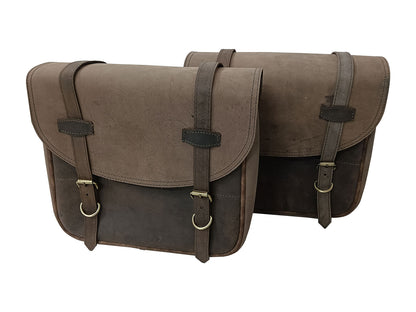 For Royal Enfield Shotgun 650 Leather Tobacco Color Bags & Pannier Mounting