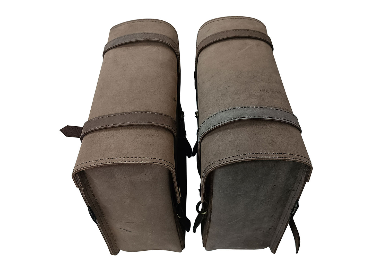 For Royal Enfield Shotgun 650 Leather Tobacco Color Bags & Pannier Mounting