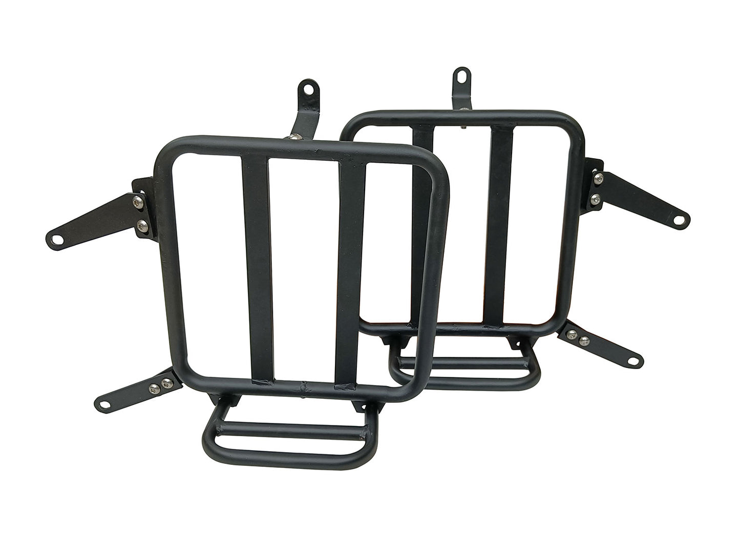 For Royal Enfield Shotgun 650 Leather Black Color Pannier Bags & Mounting
