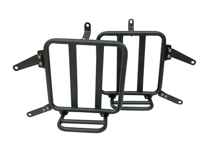 For Royal Enfield Shotgun 650 Leather Black Color Pannier Bags & Mounting