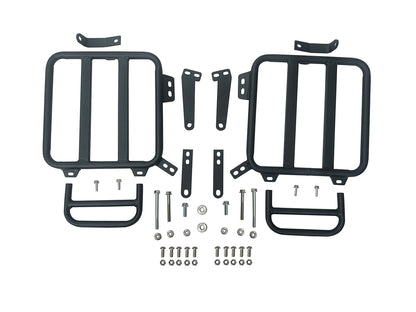 For Royal Enfield Shotgun 650 Leather Black Color Pannier Bags & Mounting