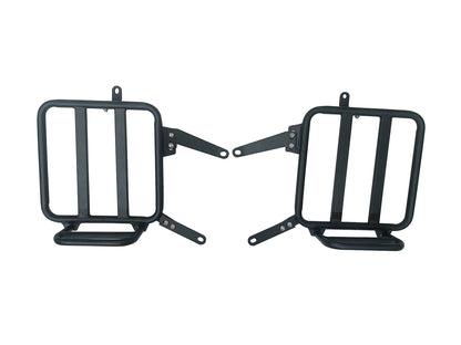 For Royal Enfield Shotgun 650 Leather Black Color Pannier Bags & Mounting