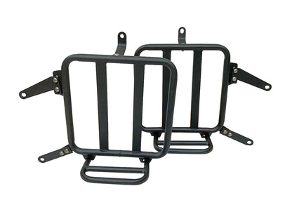 Fit For Royal Enfield Shotgun 650 Canvas Pannier Bags With Mounting Black