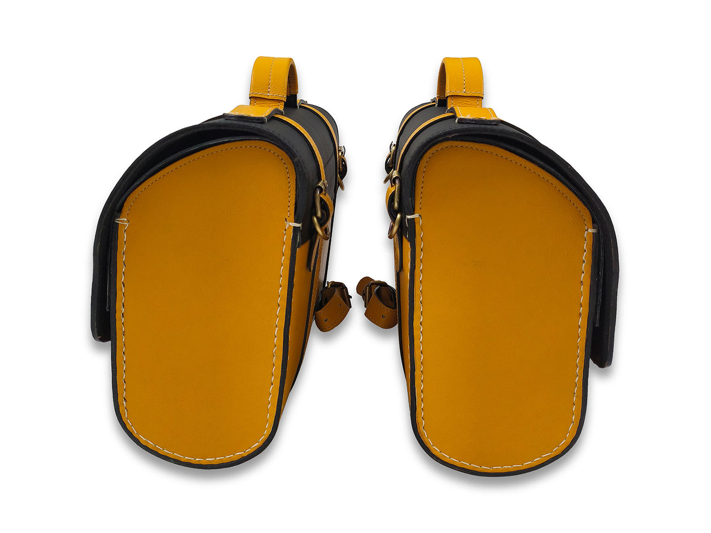 For Royal Enfield Super Meteor & Shotgun 650 Genuine Leather Pannier Bags D2