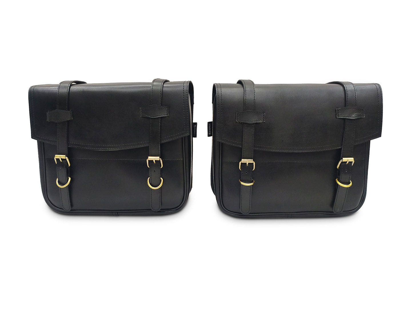 For Royal Enfield Super Meteor 650 Leather Black Color Pannier Bags & Mounting