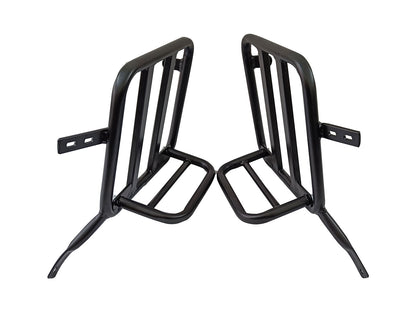 For Royal Enfield Super Meteor 650 Leather Black Color Pannier Bags & Mounting