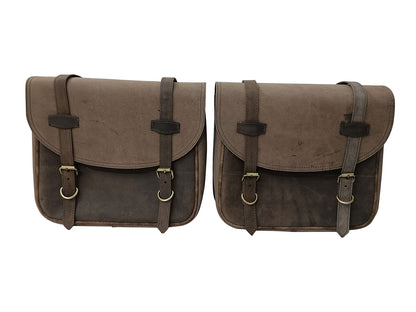 For Royal Enfield Super Meteor 650 Leather Tobacco Bags & Pannier Mounting