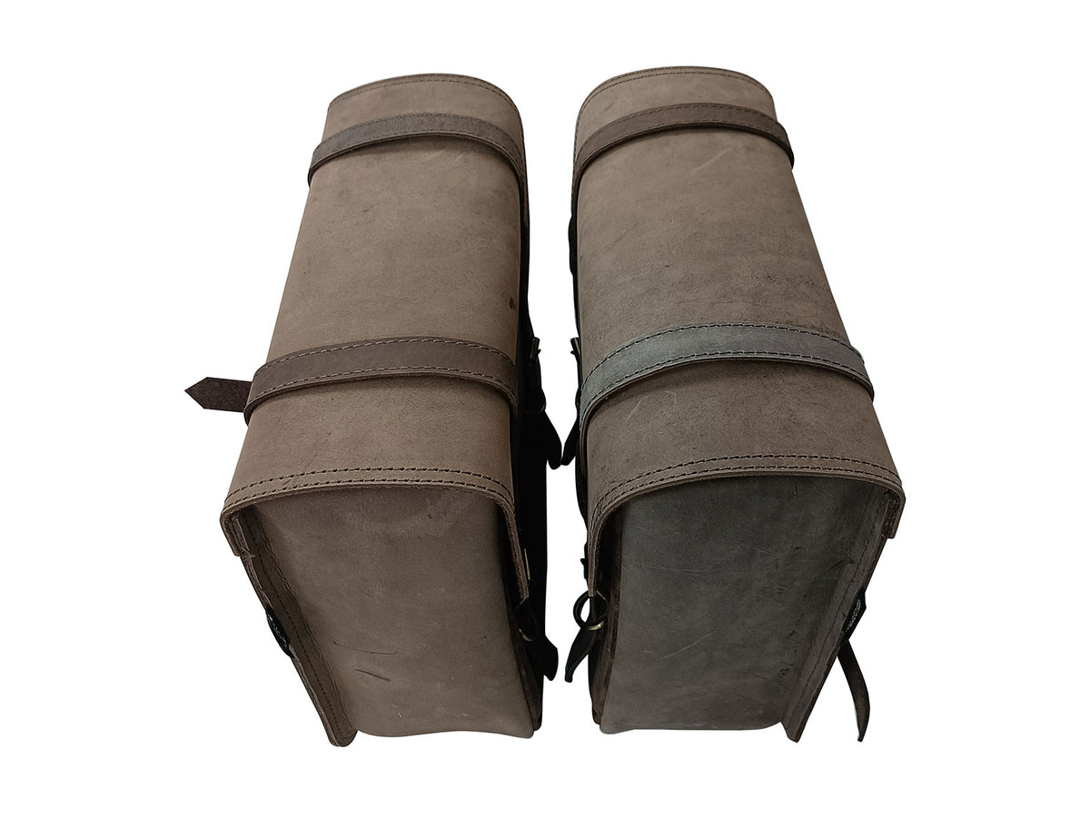 For Royal Enfield Super Meteor 650 Leather Tobacco Bags & Pannier Mounting