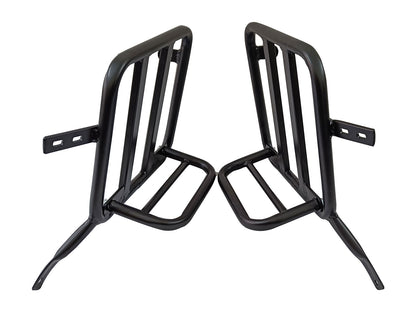 For Royal Enfield Super Meteor 650 Leather Pannier Bags Black With Mounting